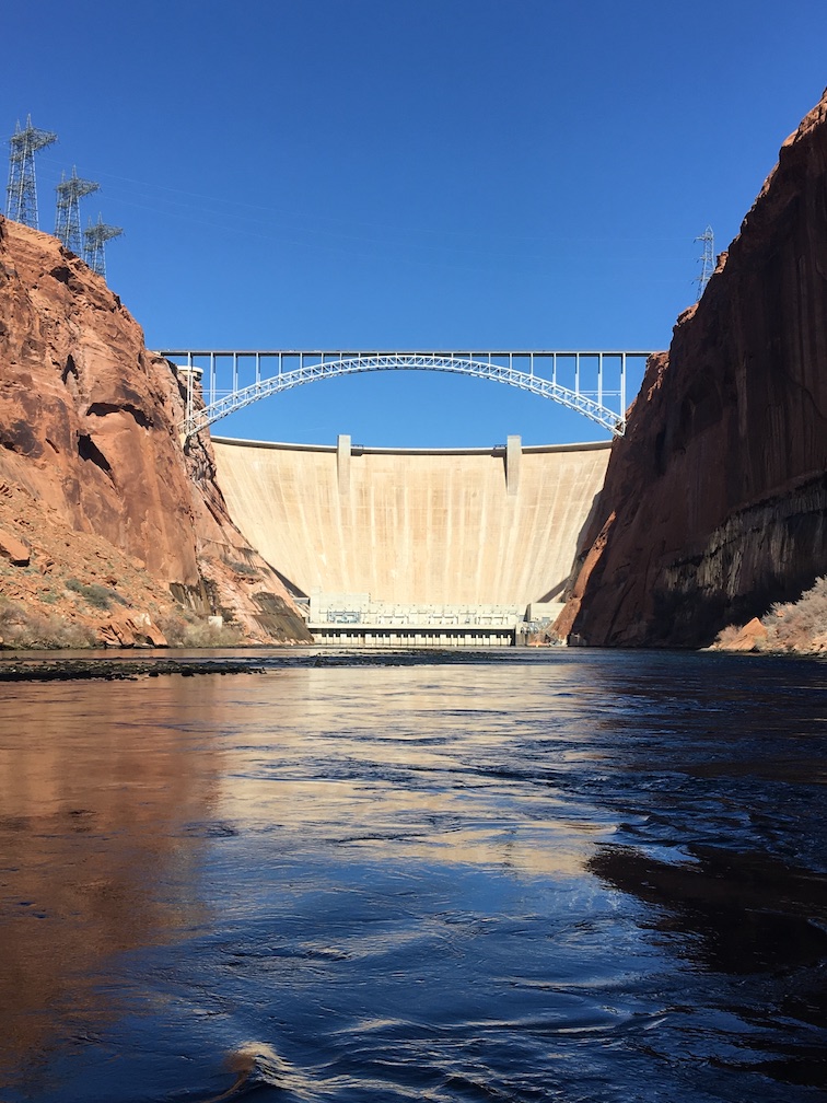 Glen Canyon Dam view from water