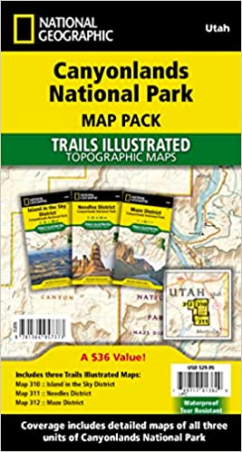 Canyonlands National Park Map Pack Bundle National Geographic Trails Illustrated Map