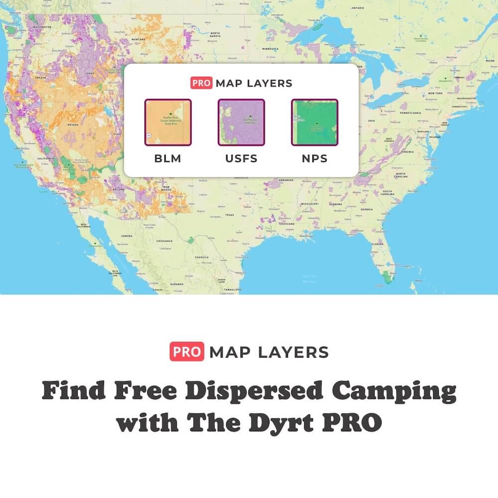 Free dispersed camping The Dyrt PRO