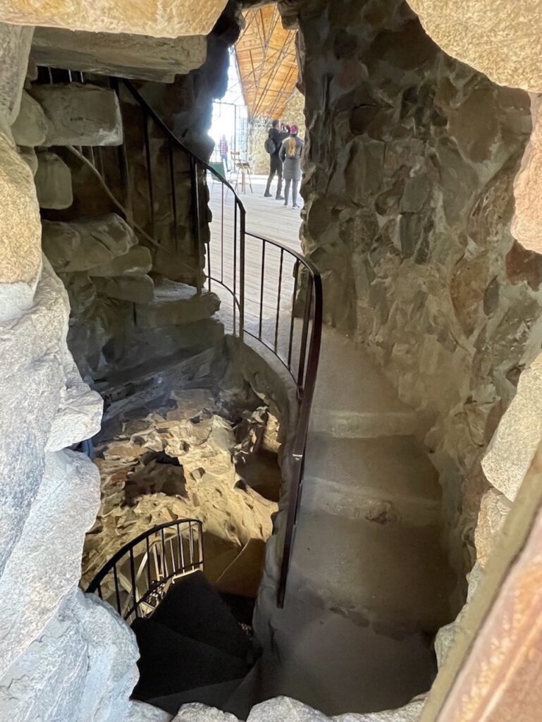 Stairs to tower at Bishop Caste Colorado